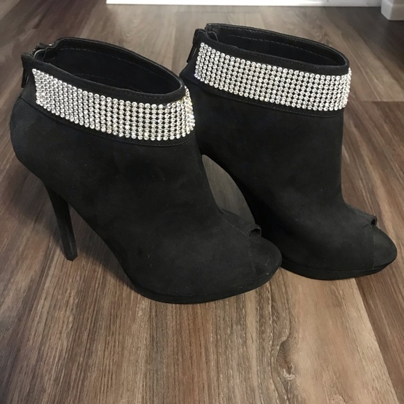 Nicole Miller Shoes - Nicole Miller Faux Suede Rhinestone Booties Fall
